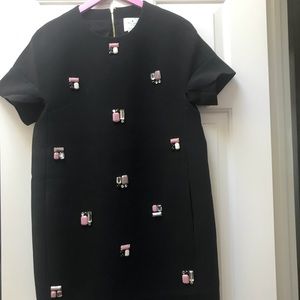 Kate Spade shift black jeweled dress 👗